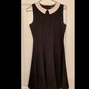 Wednesday Addams dress. Black white collar dress.